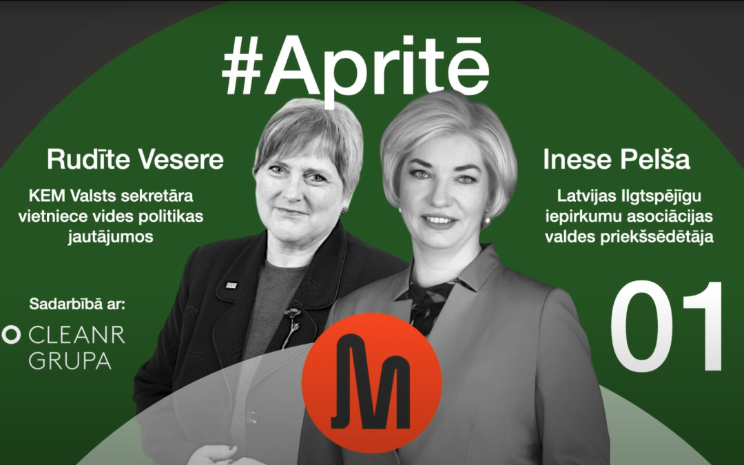 Inese Pelša piedalās raidījumā “Mediāna” – par aprites ekonomiku un iepirkumiem