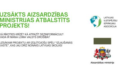Uzsākts Aizsardzības ministrijas atbalstīts projekts jauniešu izglītošanai