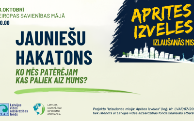 2026. gada 8. oktobrī Rīgā notiks jauniešu hakatona noslēguma forums “Ko mēs patērējam – kas paliek aiz mums?”